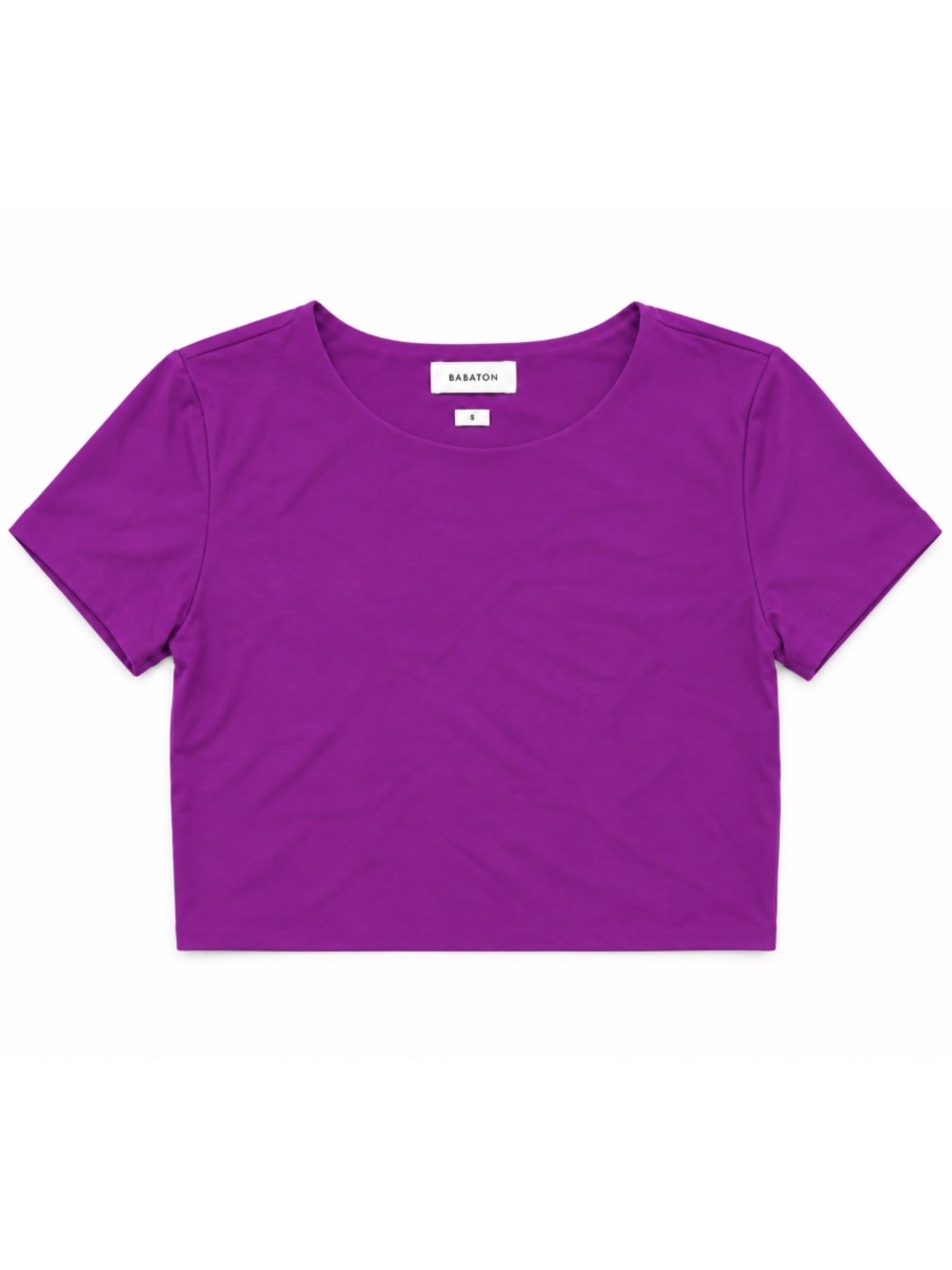Babaton Aritzia Purple Contour Fitted Crop T-Shirt Size S